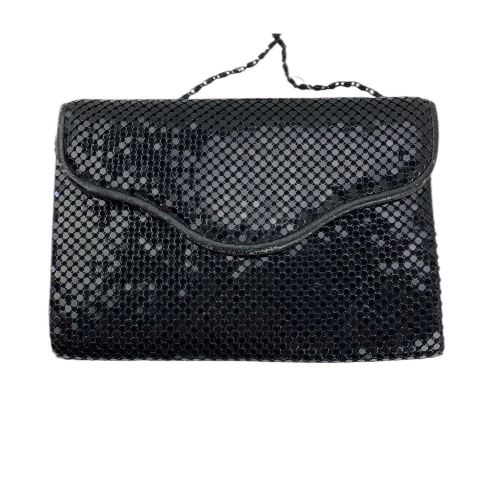 Simply Style Shiny Black Purse Handbag 9" x 6" Elegant Black Evening Clutch